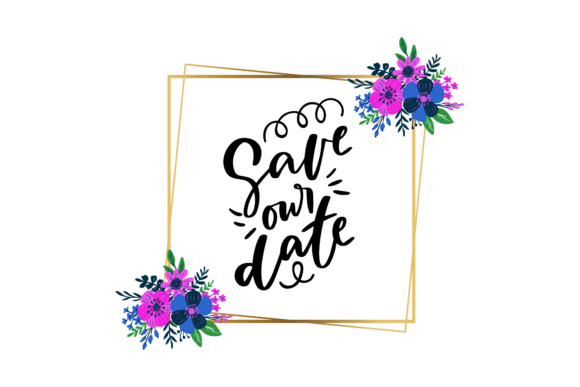 Golden Wedding Frame with Flower – A Designer’s Perspective